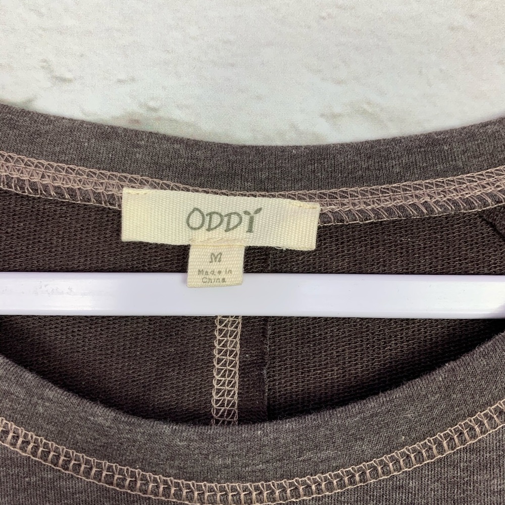 Oddy Boho Peekaboo Knit Scoop Neck LongSleeve Top - Picture 4 of 5